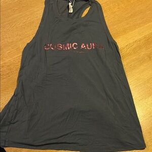 Spiritual Gangster Cosmic Aura Gray Tank Top- small